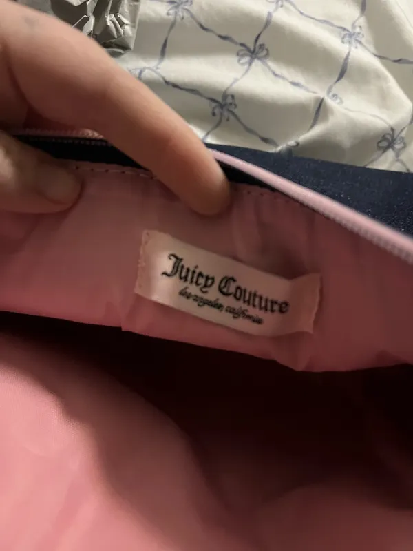 Juicy couture, Jean colored makeup bag, Rose detail - Image 6