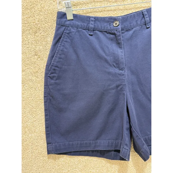 Flawed Lauren Ralph Lauren Navy Blue Chino Shorts‎ 100% cotton country club - Image 8