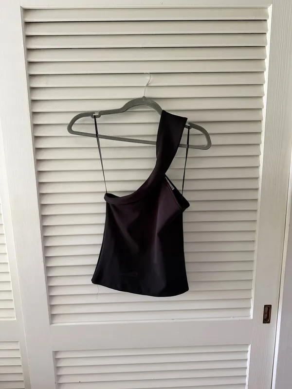 ZARA Asymmetrical Top Black - Image 2