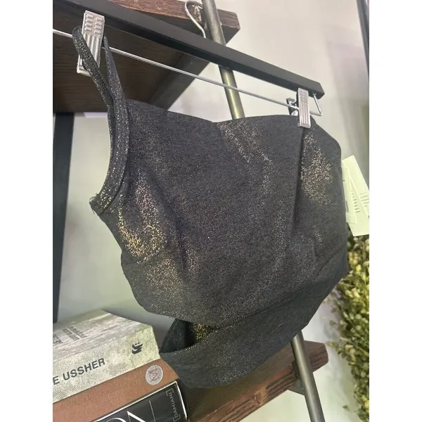 Beyond Yoga SoftShine Wanderlust Cropped Tank Stardust Foil Black Bronze Womens - Image 8