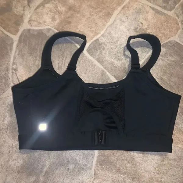 Fabletics L Athleisure black cutaway high impact sports bra - Image 2