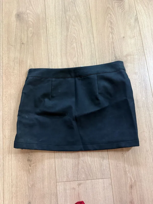 New bought for $79 Black studded BDG mini skirt with silver studs along the side, size S #punk #edgy - Image 4