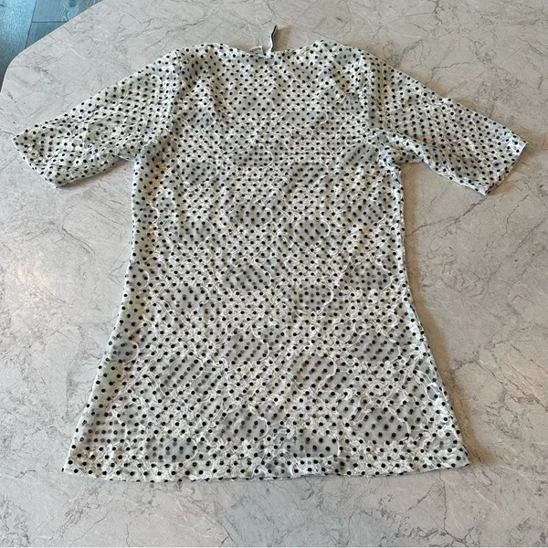 Women's Juniors American Rag Cie Sheer Embroidered‎ Polka Dot Top Size Medium - Image 2