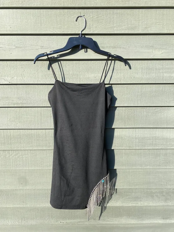 Boutique Black Sequin Going Out Bodycon Dress - Image 6