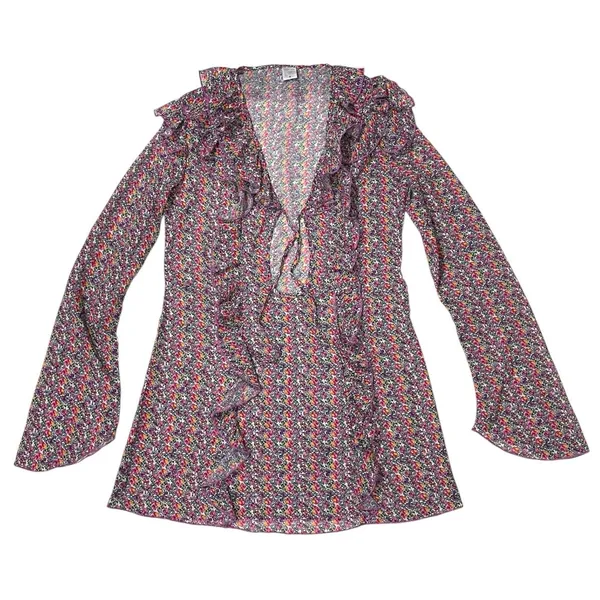 Strawberry Milk Mob Chiffon Mini Cover Up Dress - Honeysuckle - Medium - Image 2