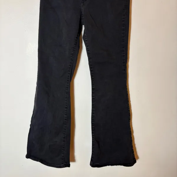 Levi's 726 Flare Black Denim Jeans‎ Size 27 - Image 3