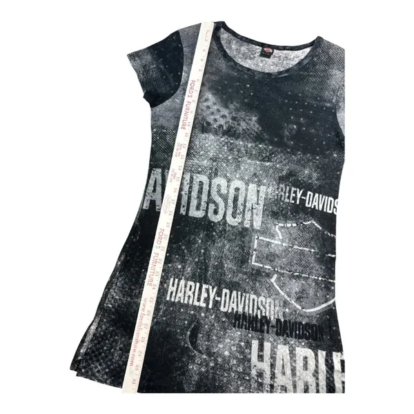 Harley Davidson Women's Graphic Shield T-Shirt Tunic Size‎ M Biker Cotton Casual - Image 6