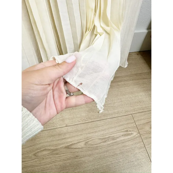 NWT Anthropologie Let Me Be One-Shoulder Pleated Maxi Dress Cream White Medium - Image 10