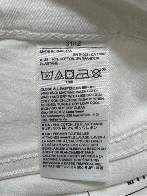 Banana Republic Factory Relaxed Hi-Rise Pleated Wide-Leg Jeans Pure White sz 31 - Image 10