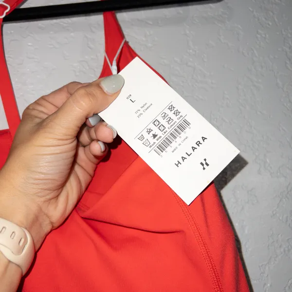Halara NWT Poinsettia Red Softlyzero Backless Cut Out Active Dress Size Large - Image 11