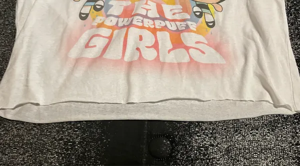 Womens large Powerpuff Girls short sleeve cropped Tshirt - Image 4