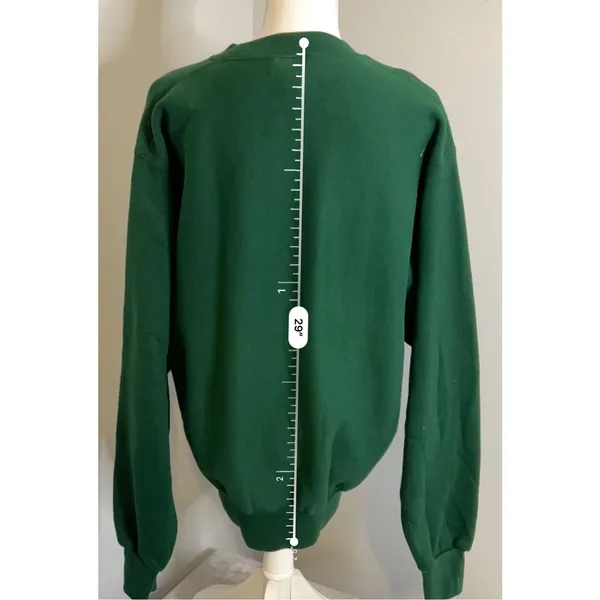Women’s Crewneck “Boston” Pullover Sweatershirt Green XL - Image 6
