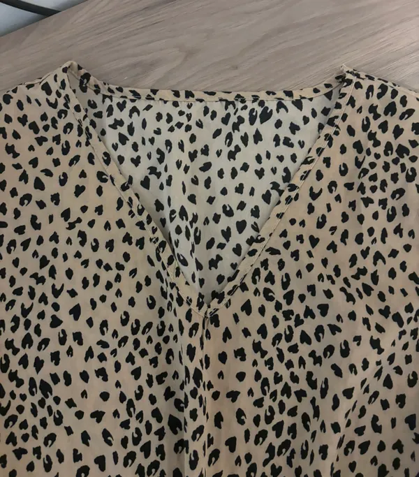 Leopard Print Blouse Multi Size M - Image 3