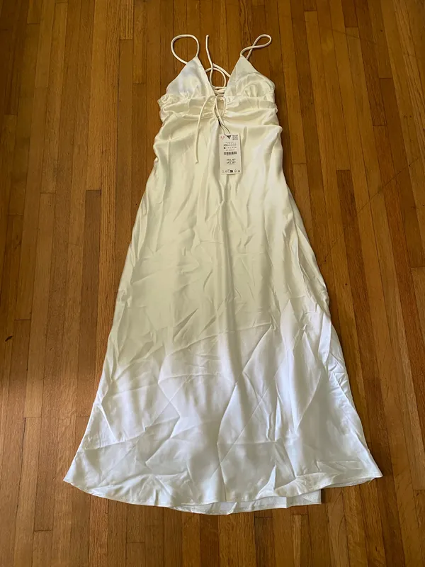 ZARA Dress Silk Maxi - Image 2