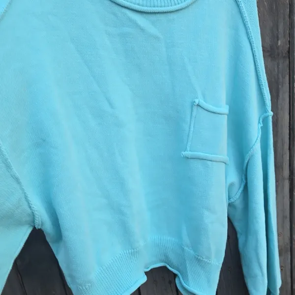 POL Light Blue Crew Neck Sweater - Image 3