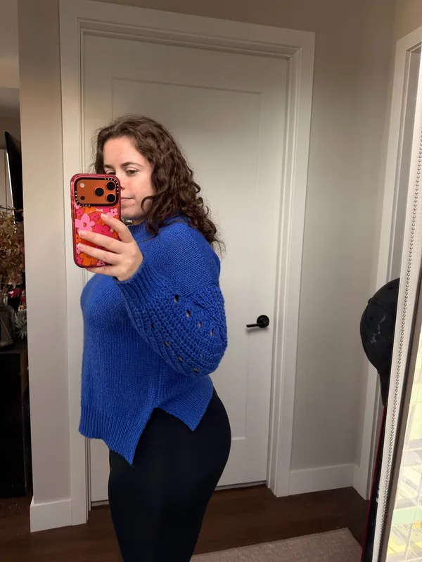 Cobalt blue knit sweater - Image 5