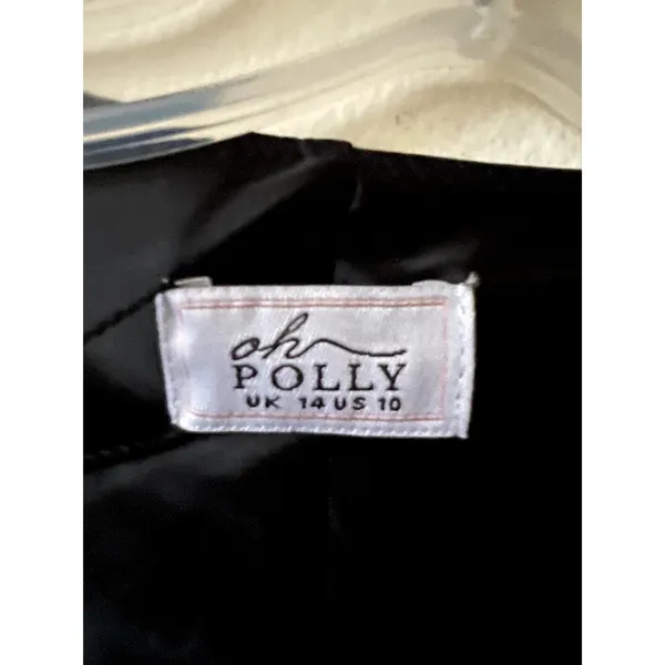 Oh Polly Quintessa Pearl-Detail Cut Out Open Back Maxi Dress Black Size 10 - Image 10