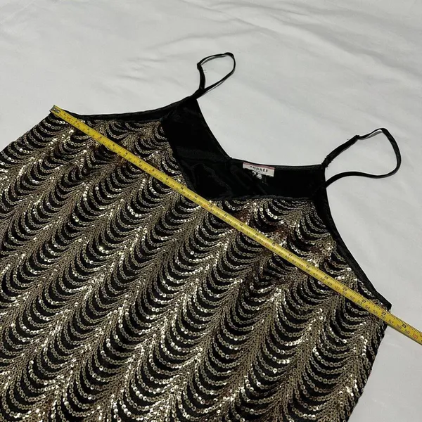 Andree By Unit Gold Sequin Black Sleeveless Tank For Party Sz 1X NWT $51 - Image 6