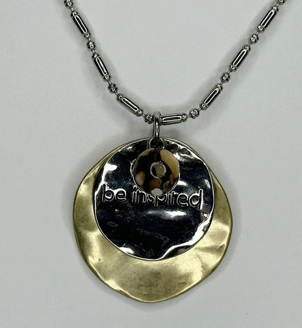 Chico's Be Inspired Be True Silver Pendant Necklace ✨ - Image 4