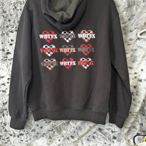 1059 White fox hoodie xs/s oversized hoodie nwot - Image 3