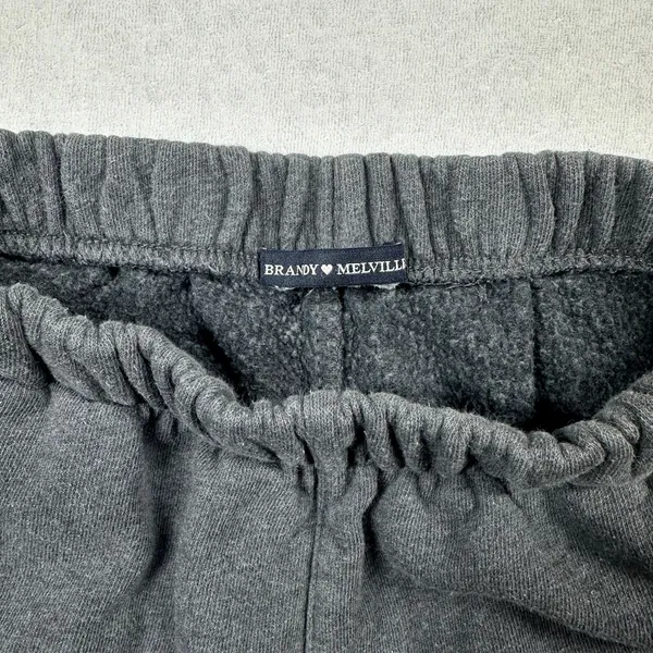 Brandy Melville Women’s Gray Sweatpants Joggers XS S Elastic Waist Fleece Lined - Image 2