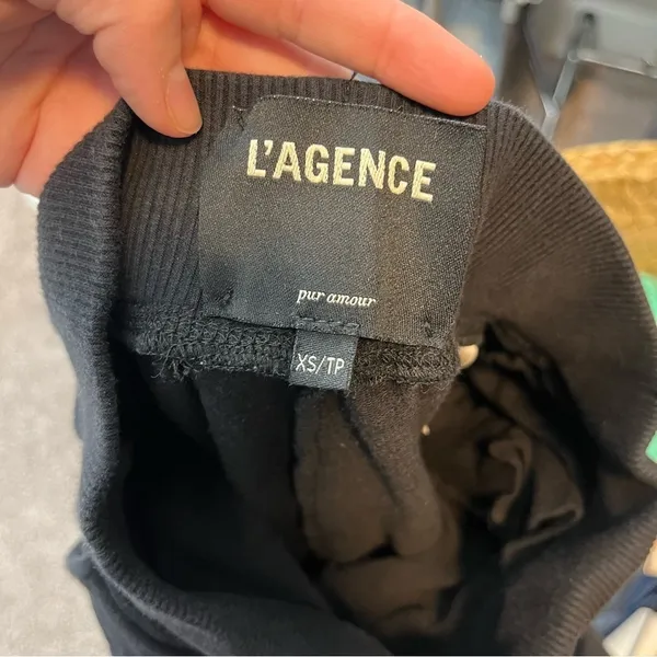 L'AGENCE Luxe Lounge The Moss Jogger Pant in Black - Image 4
