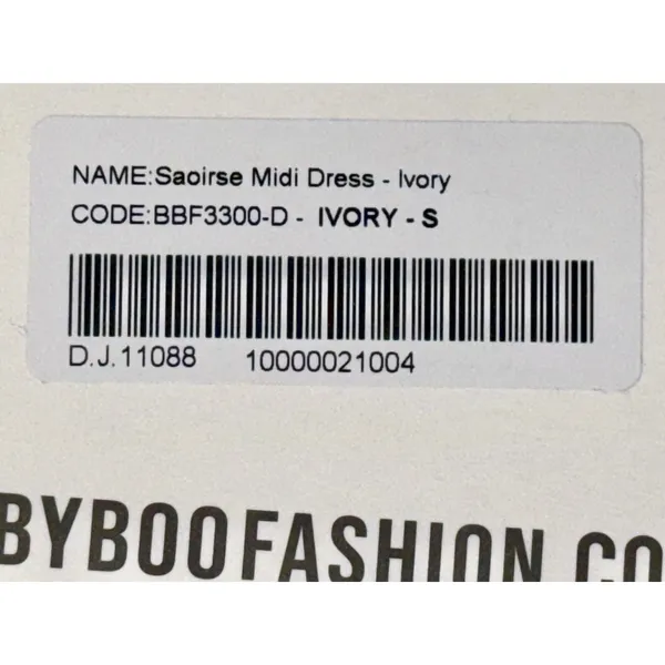 NWT Babyboo Saoirse Ivory Floral Jacquard Strapless Fit & Flare Midi Dress Sz S - Image 15