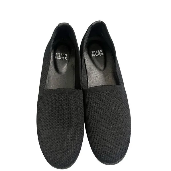 Eileen Fisher Black‎ Demi Knit Stretch Loafer - Image 5