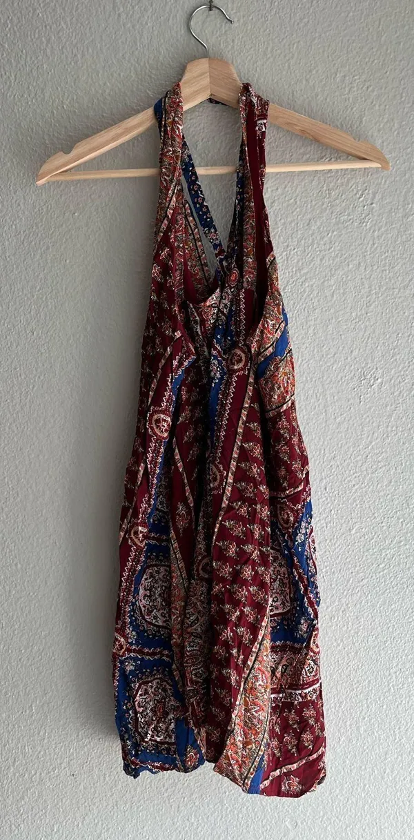 Entro Maroon Printed Dress - Image 5