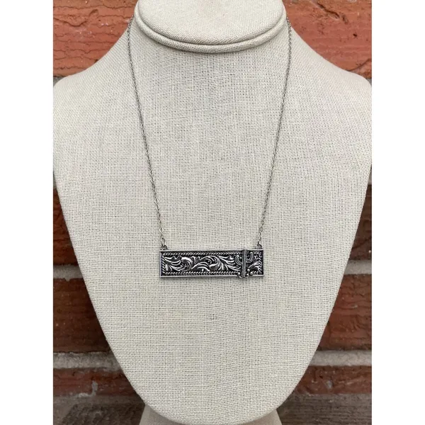 Wild West Saguaro Cactus Bar Necklace - Image 2