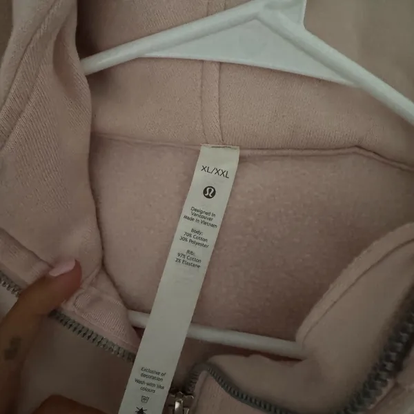 Lululemon Light Pink Half-Zip Scuba - Image 2