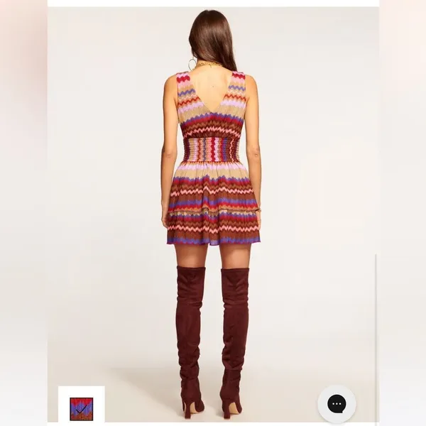 Ramy Brook Laura Zig Zag Tiered Minidress - Image 9