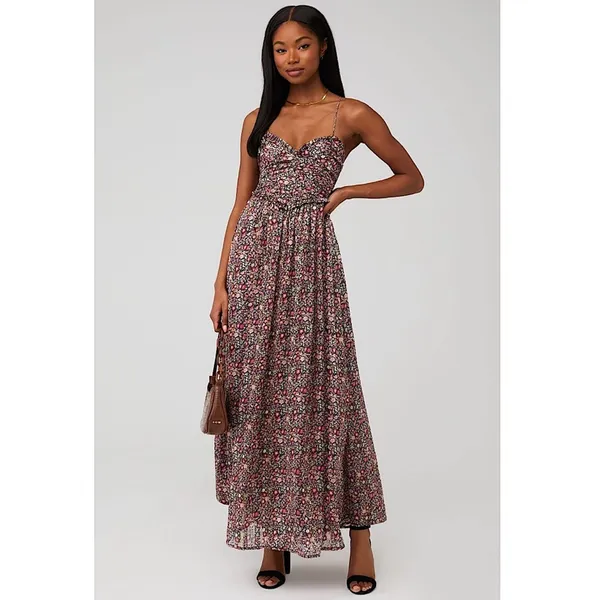 NEW For Love & Lemons Joelle Floral Maxi Dress M - Image 13