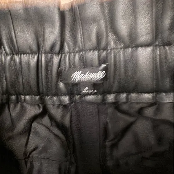 MADEWELL Vegan Leather Pull-On Paperbag Pants‎ - Image 7