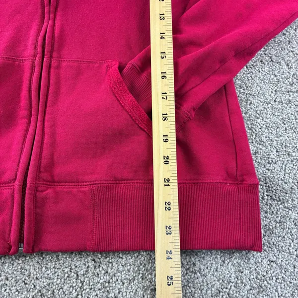 Fox Racing Full Zip Hoodie Womens M Pink Embroidered Logo Moto Skater Sweatshirt - Image 3