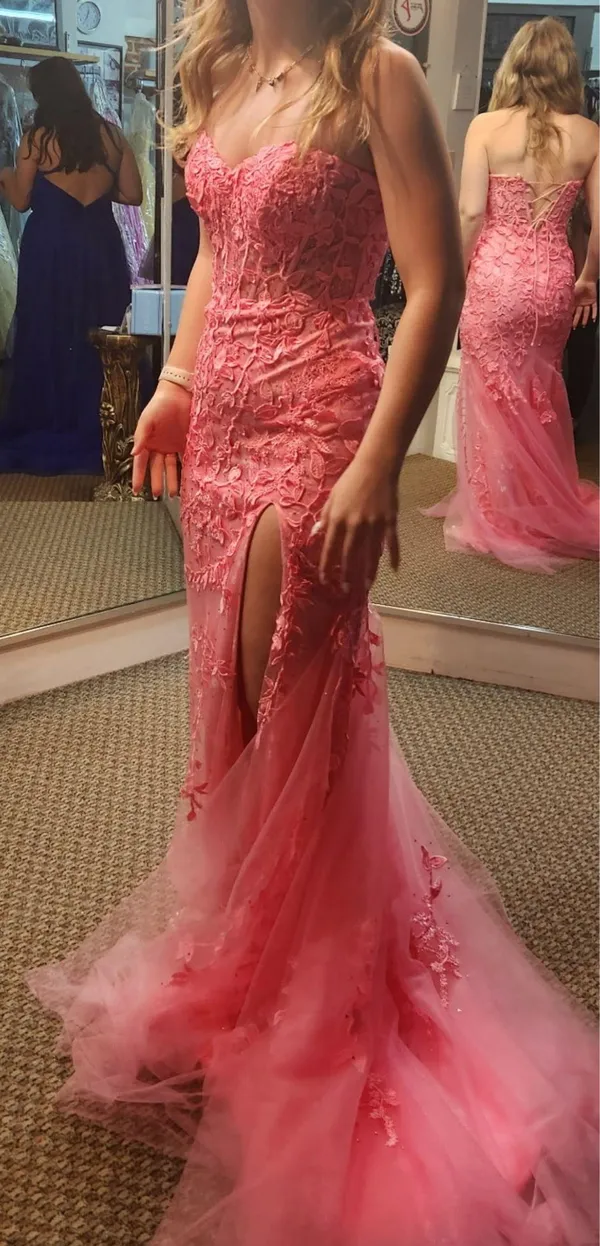 Prom Dress Pink Size 2 - Image 2