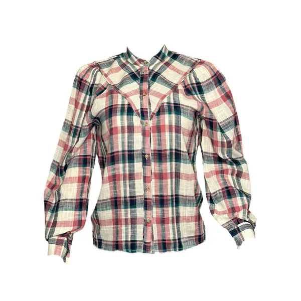 SÉZANE Doria Shirt, San Francisco Check, FR34/US2 - Image 12