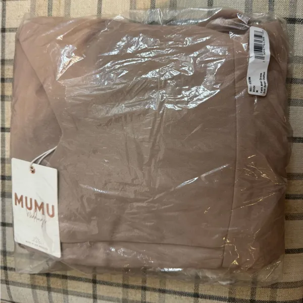 Show Me Your Mumu NWT‎ Faith Maxi Dress Soft Beige Chiffon Size M Bridesmaid - Image 5
