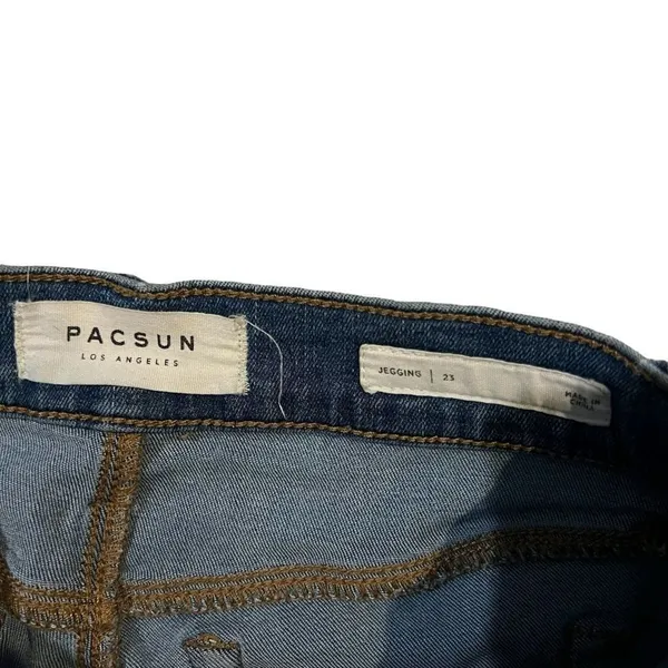 PacSun Los Angeles‎ Jegging Jeans Womens Size 23 Dark Wash Distressed - Image 3