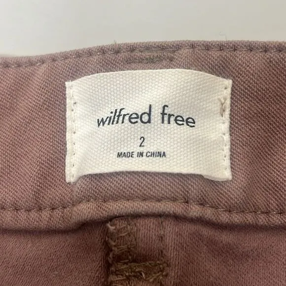 Wilfred Free Straight Leg Jeans Mauve Pink Size 2 Y2K Utility - Image 2