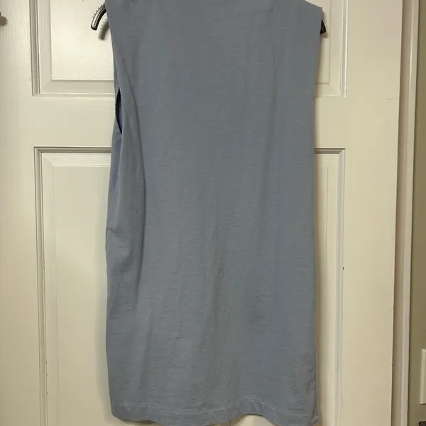 Sleeveless Light Blue Shift Dress - Image 2