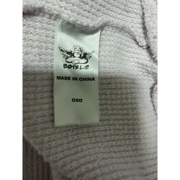 Boys Lie Waffle Weave Hooded Sweatshirt Light Purple‎ Size Os - Image 12