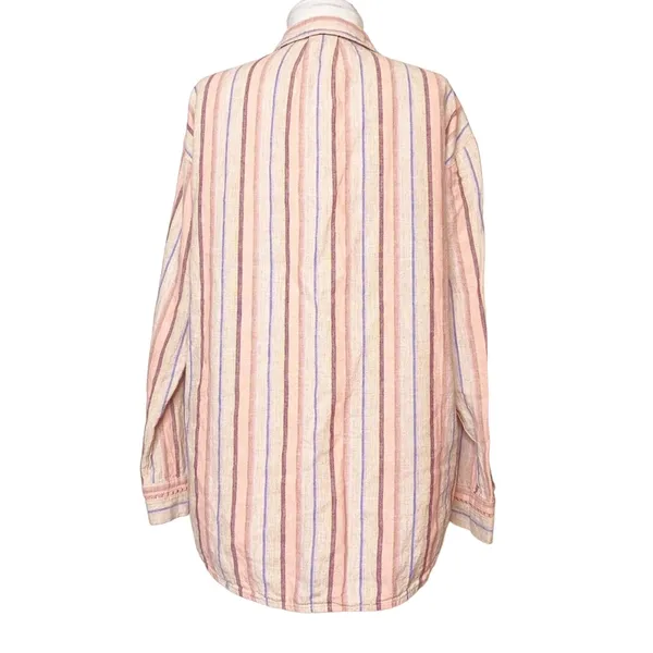 Anthropologie Maeve Lisa striped linen blend top‎ Sz S - Image 5