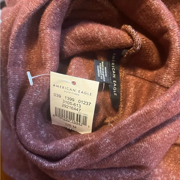 American Eagle Super Soft Maroon/ Burgundy Turtleneck Longsleeve Dress - Image 3