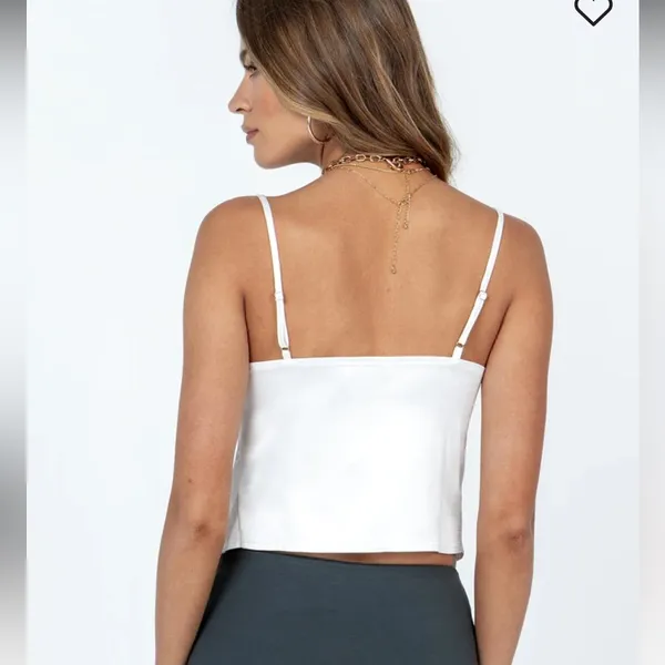 Princess Polly BURESS TOP WHITE summer cropped tank top - Image 5