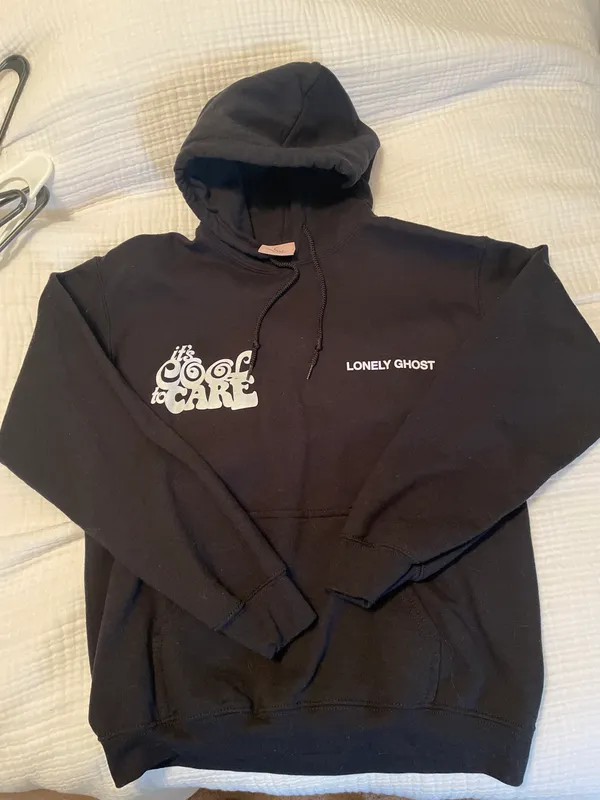 Lonely Ghost it’s cool to care hoodie - Image 3