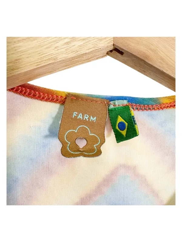 Farm Rio Cut out Flare Sleeve Crop Top Size P US XS - Image 9