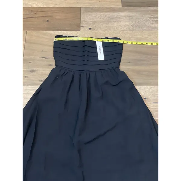 The Workshop Maxi Dress Size S Black Strapless Smocked Cotton New With Tag - Image 7
