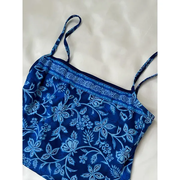 Blue Floral‎ Tankini Top - Image 4