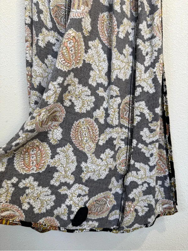 Reformation Floral Paisley Midi Dress High Side Slit Boho Slip Dress Size 8 - Image 4